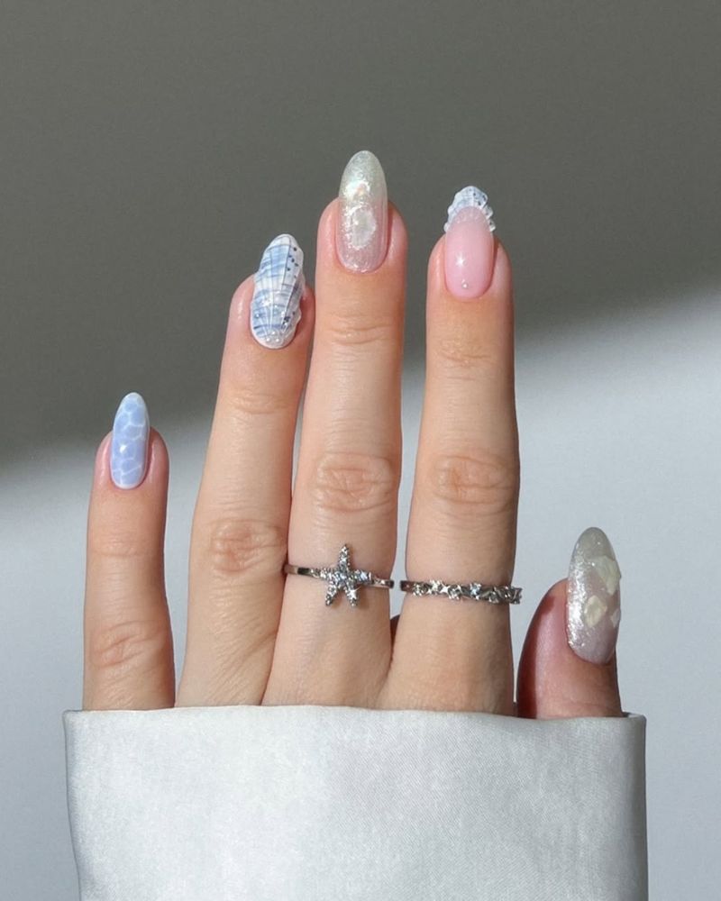 ongles élégants d’été, ongles de vacances