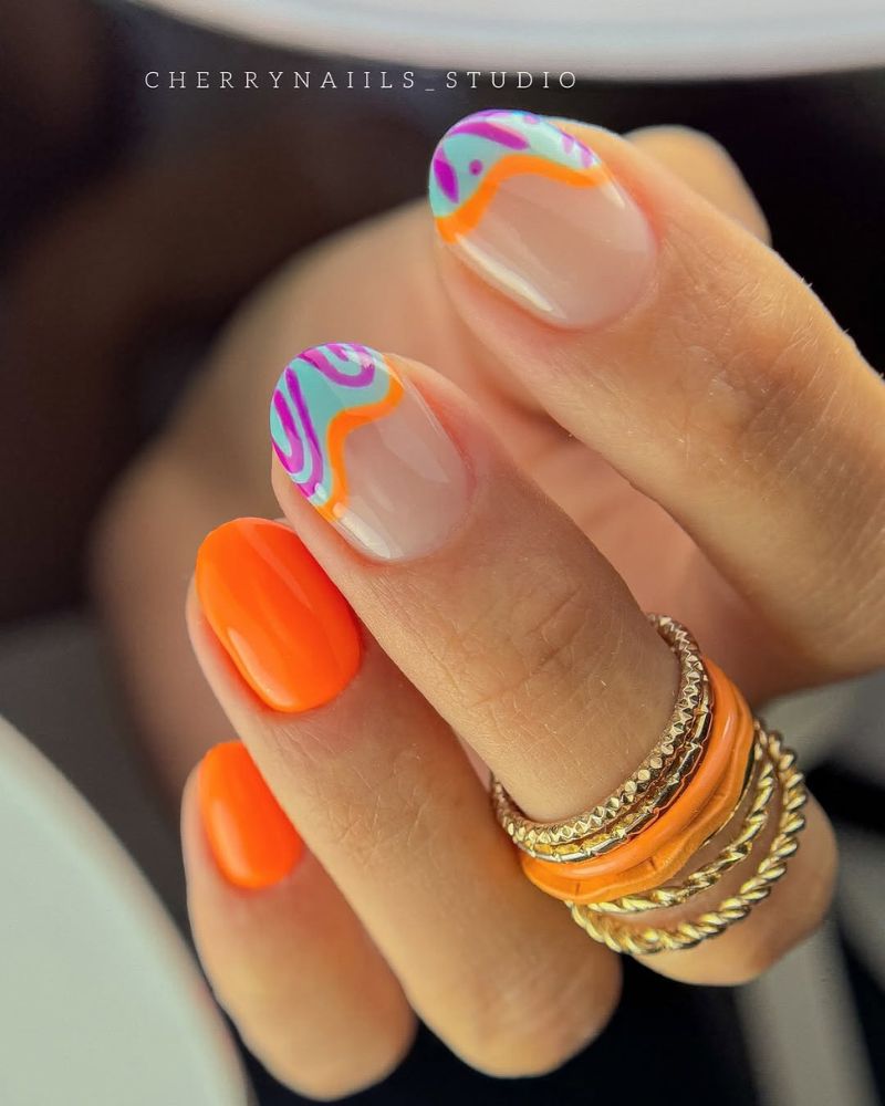 short nails, short summer nails