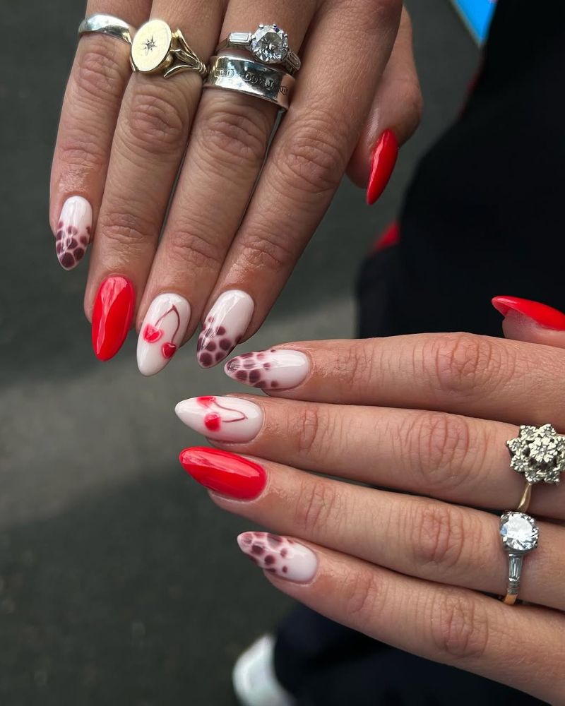 red nails, classy red nails