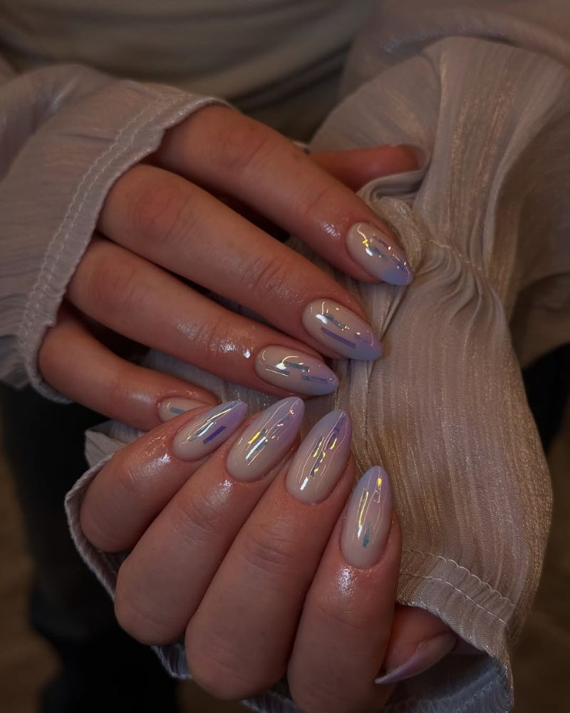 pointes French colorées, pointes violettes