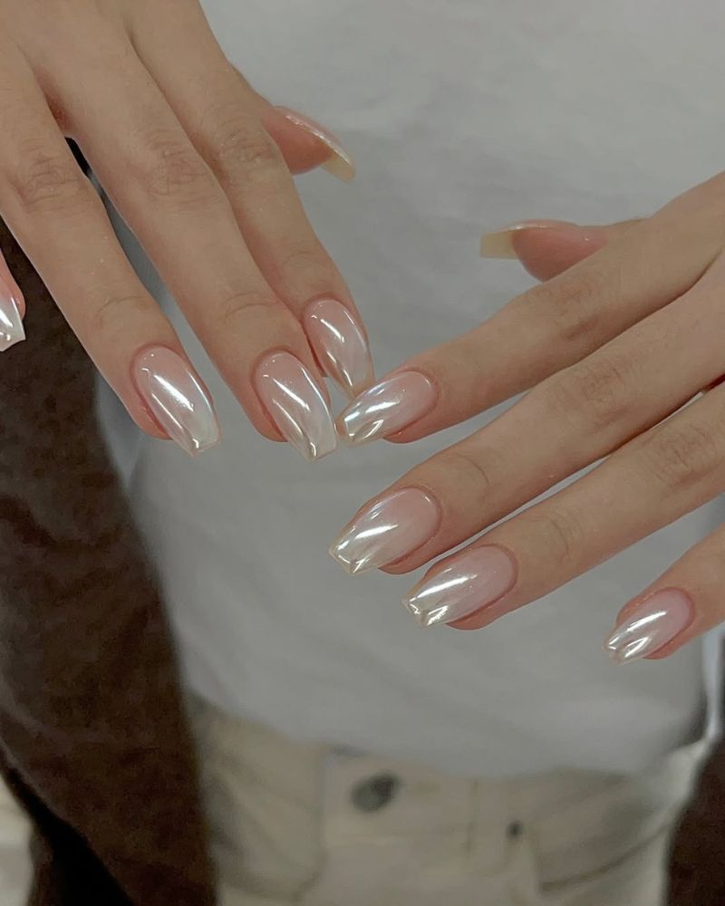 ongles coffin, ongles ombrés français, ongles chrome métalliques