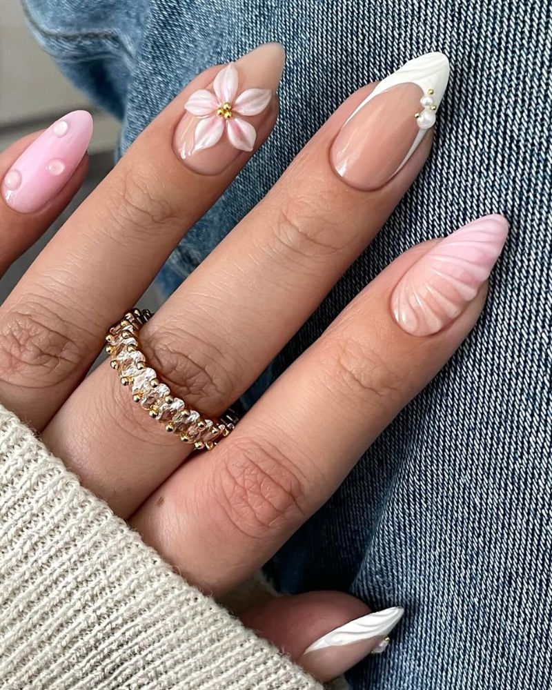 ongles d'été simples aux couleurs neutres pour une manucure élégante