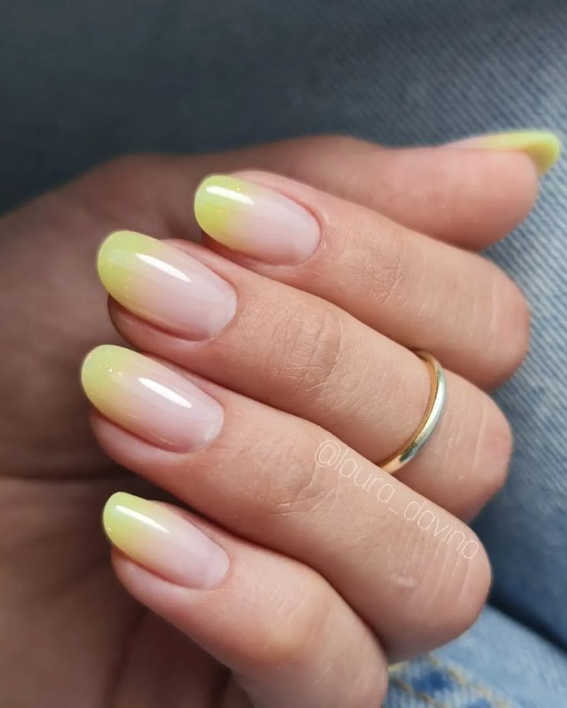 nail art jaune, ongles jaunes, ongles printemps