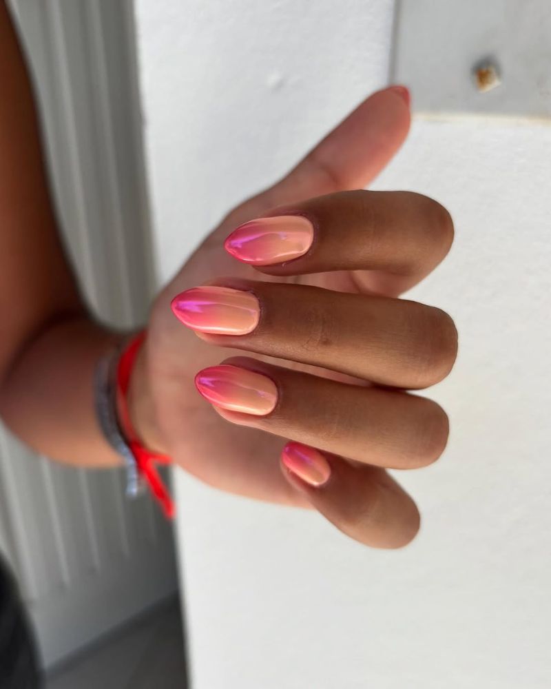 ongles français dégradés, ongles rose dégradé, ongles d'été