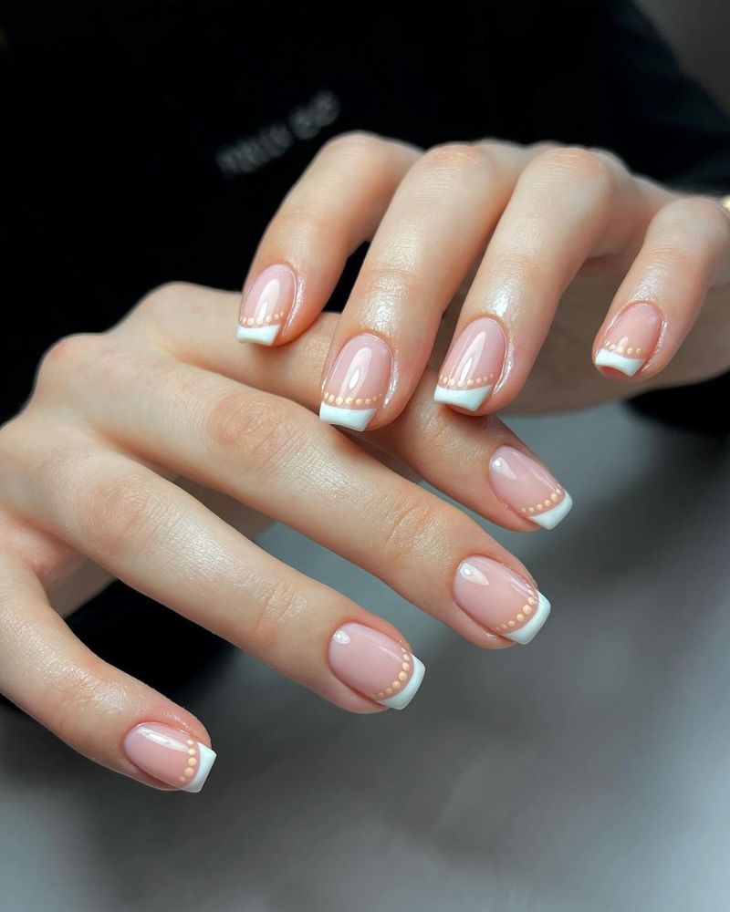 ongles french bout blanc, ongles french