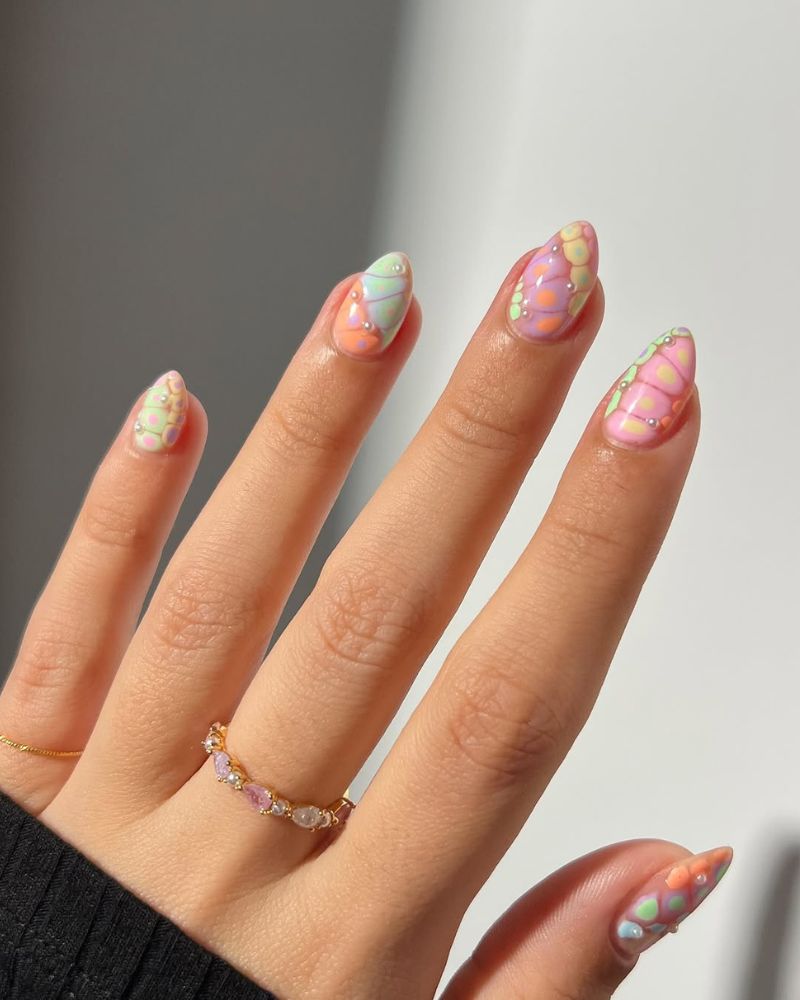 ongles pastel, ongles printaniers, ongles estivaux