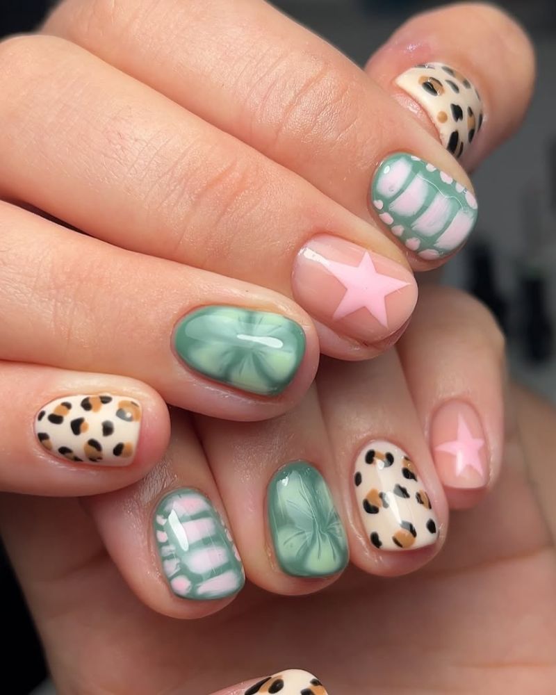 ongles courts, manucure amusante