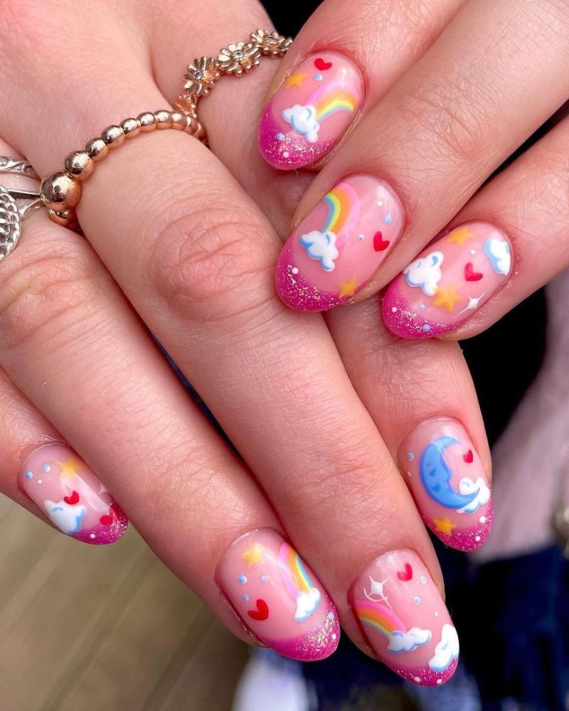 ongles roses
design d'ongles roses