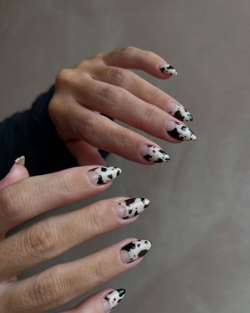 ongles vache sur base amande pointue