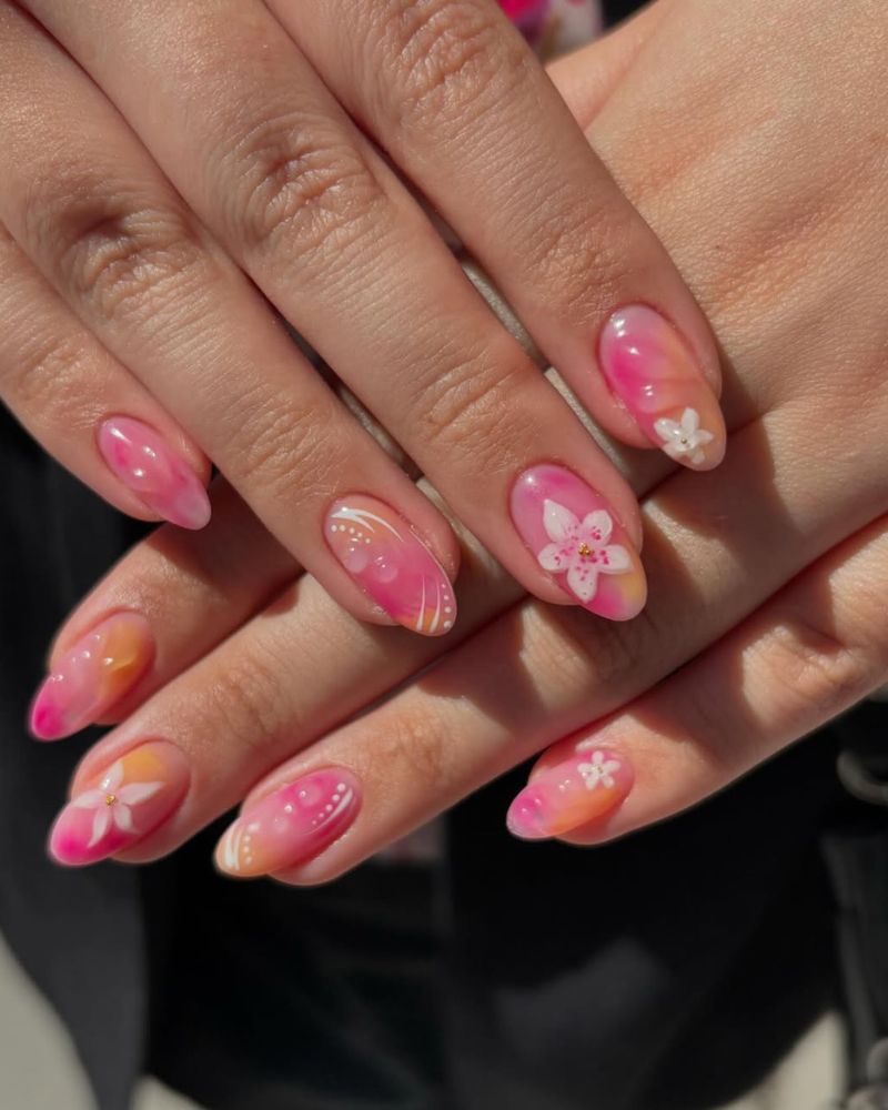 pastel pink nails