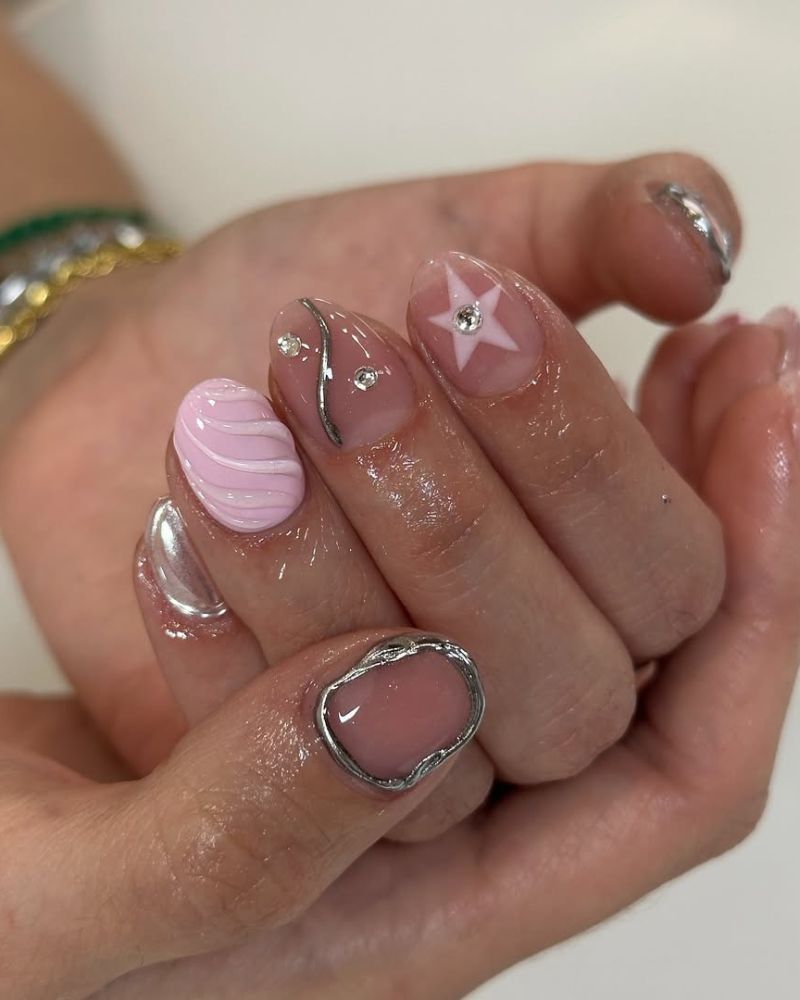 manucure simple et élégante pour ongles courts d’automne