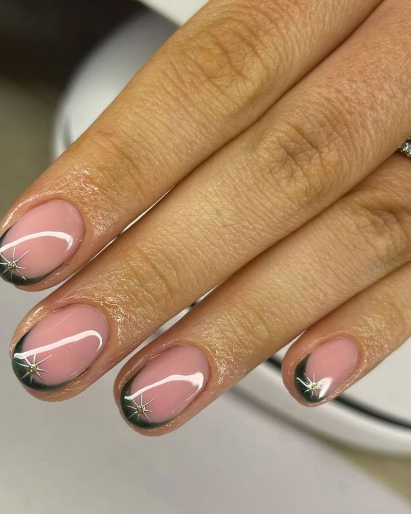 ongles courts d'hiver, idée d'ongles d'hiver