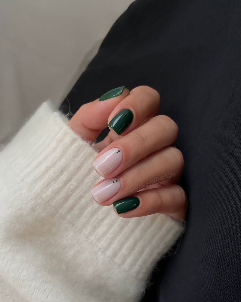ongles chics, ongles élégants, ongles vert émeraude