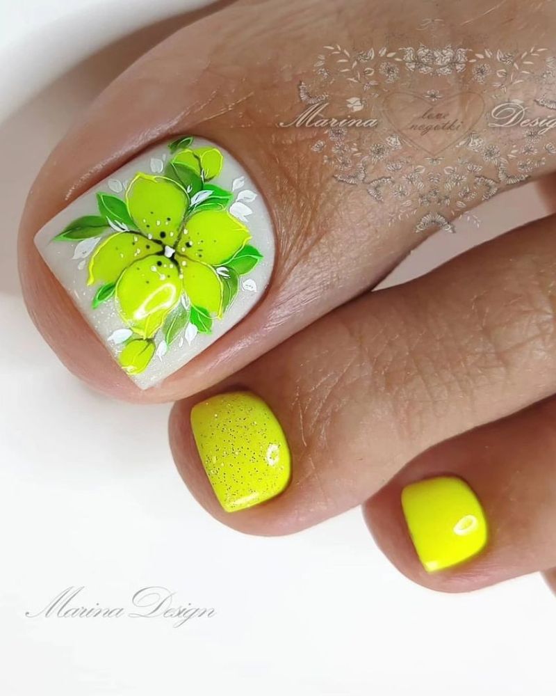pédicure jaune
