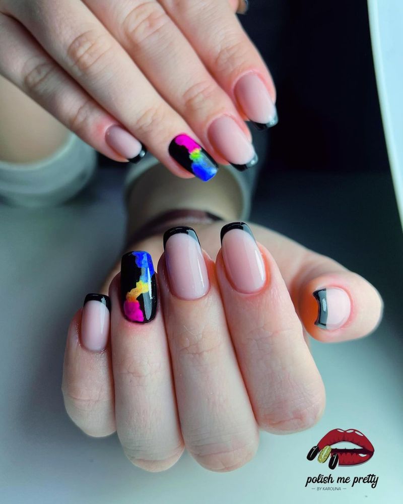 ongles noirs idée couleur