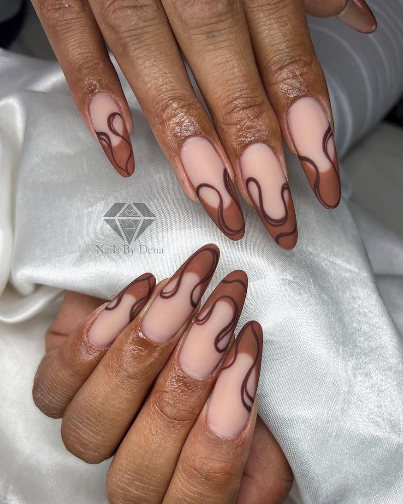 ongles mats d'automne