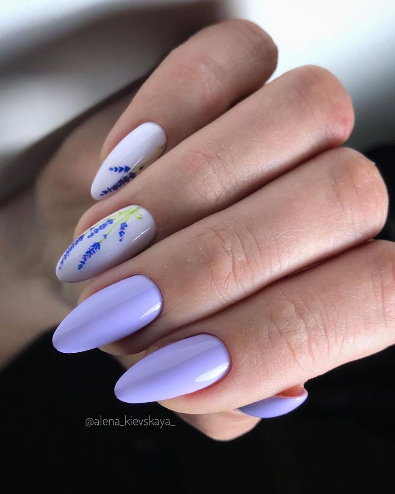 idées d'ongles violets 
design ongles lavande
idées ongles lavande
