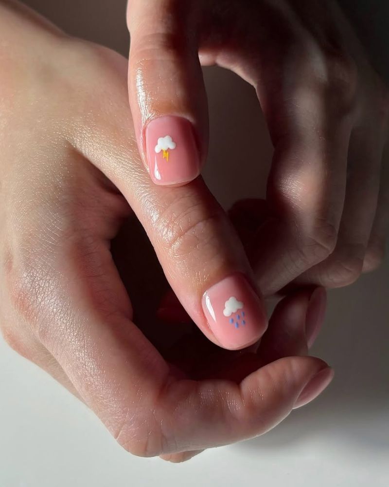 ongles printaniers simples, ongles élégants