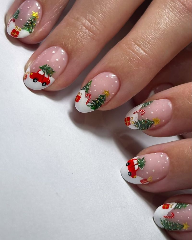 nail art mignon pour manucure de Noël