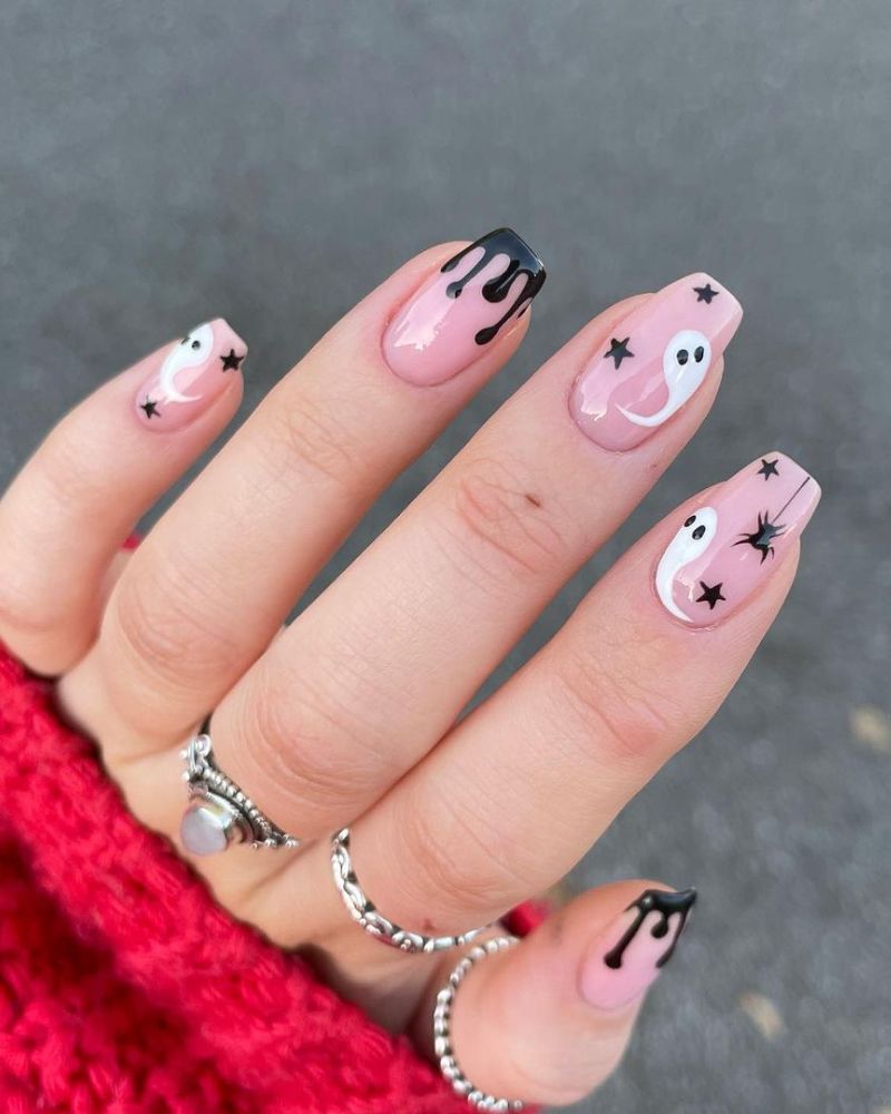 ongles halloween simples