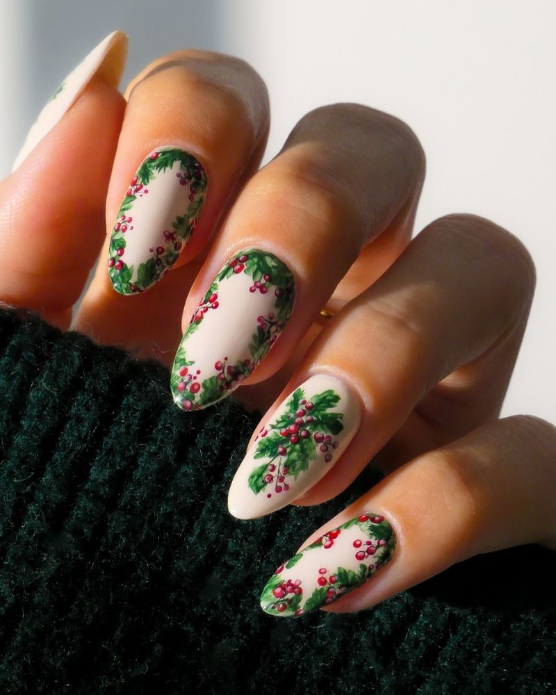 nail art gui sur base crème