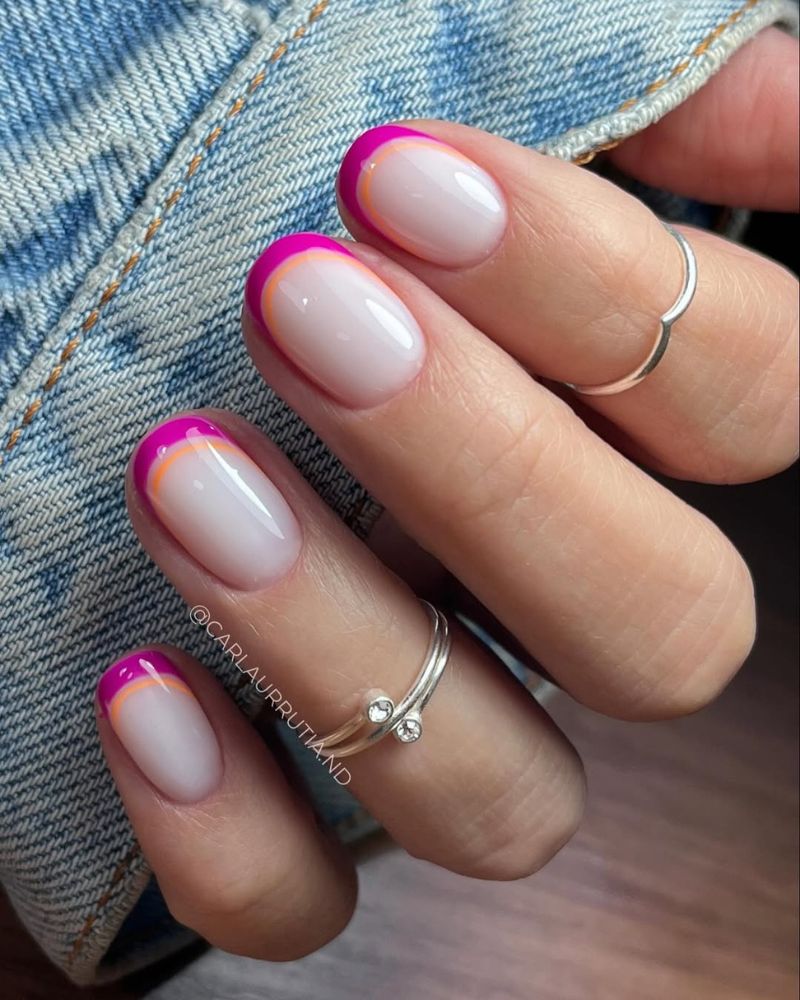 ongles violets, bouts violets, ongles courts