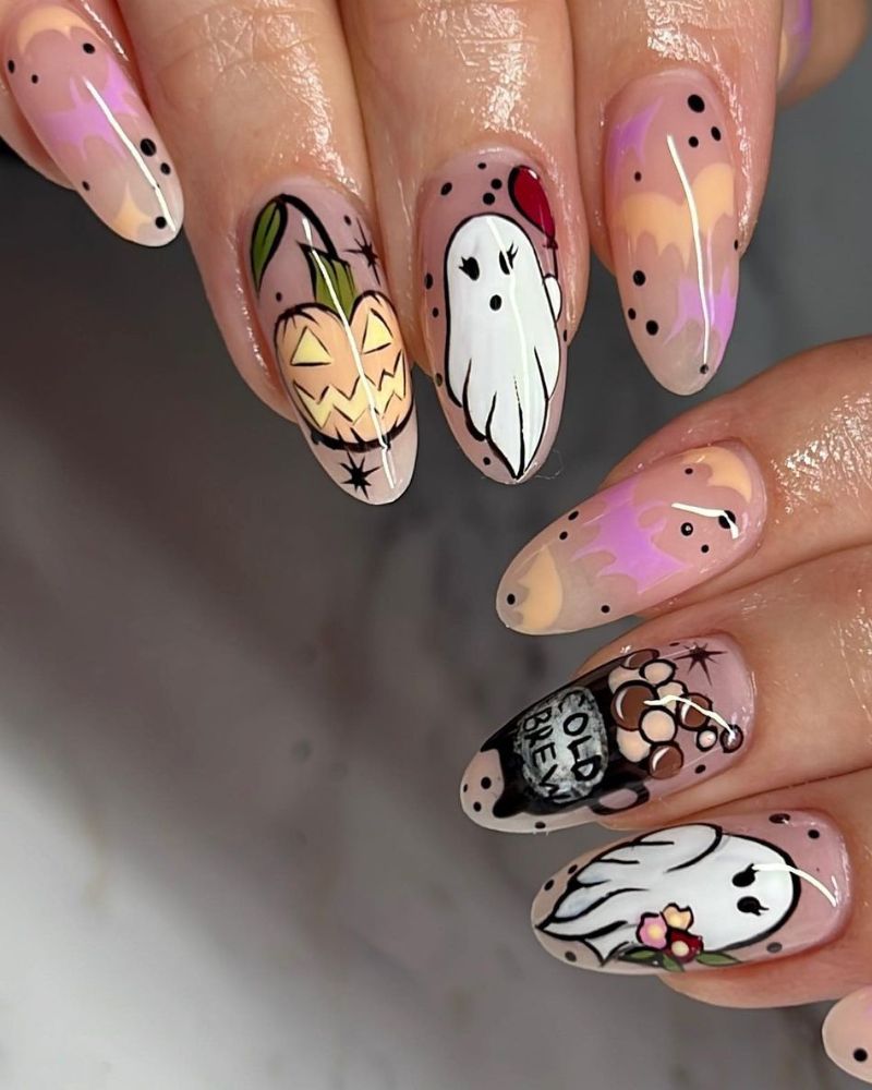 nail art halloween mignon