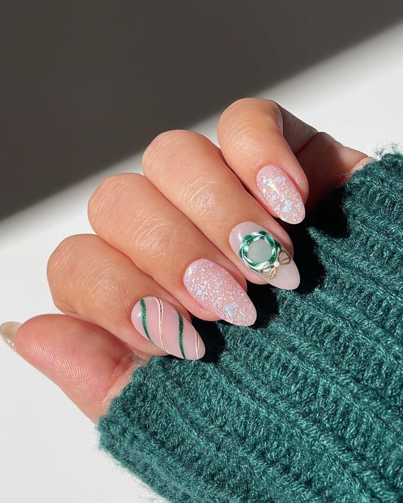 idée de manucure de Noël simple