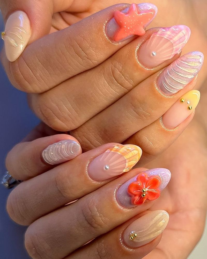 designs d'ongles mignons pour l'été, ongles de vacances d'été