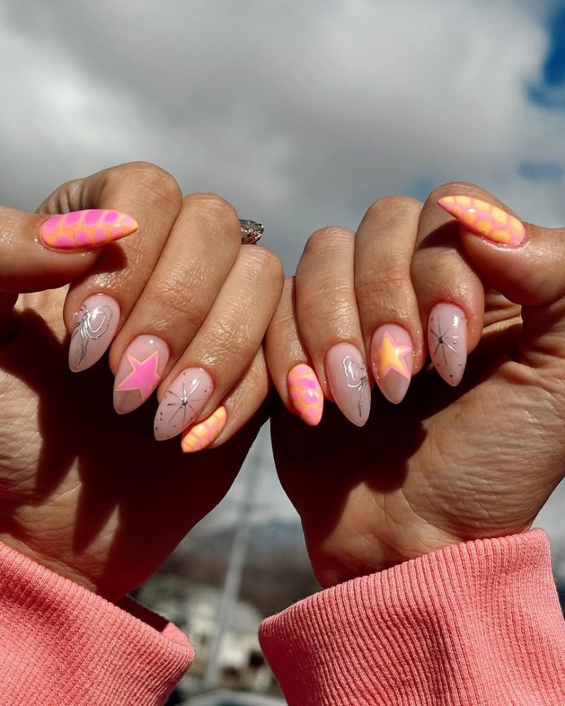 simple summer nails, fun manicure