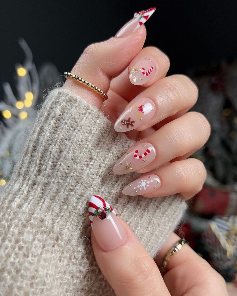 manucure de Noël simple et chic