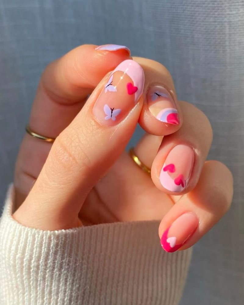 manucure DIY, ongles printaniers