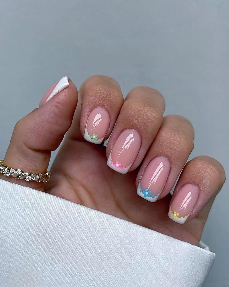 idée classe d'ongles printaniers, manucure propre