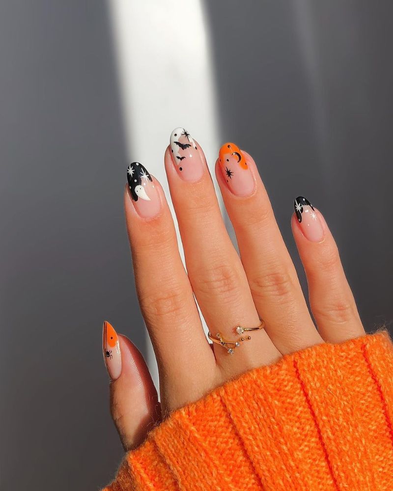 ongles halloween simples