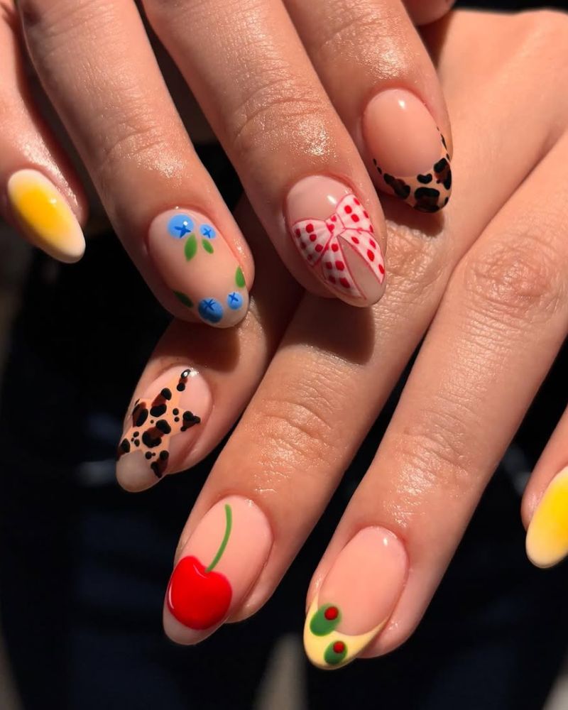 designs d'ongles d'été mignons, art d'ongle estival joli