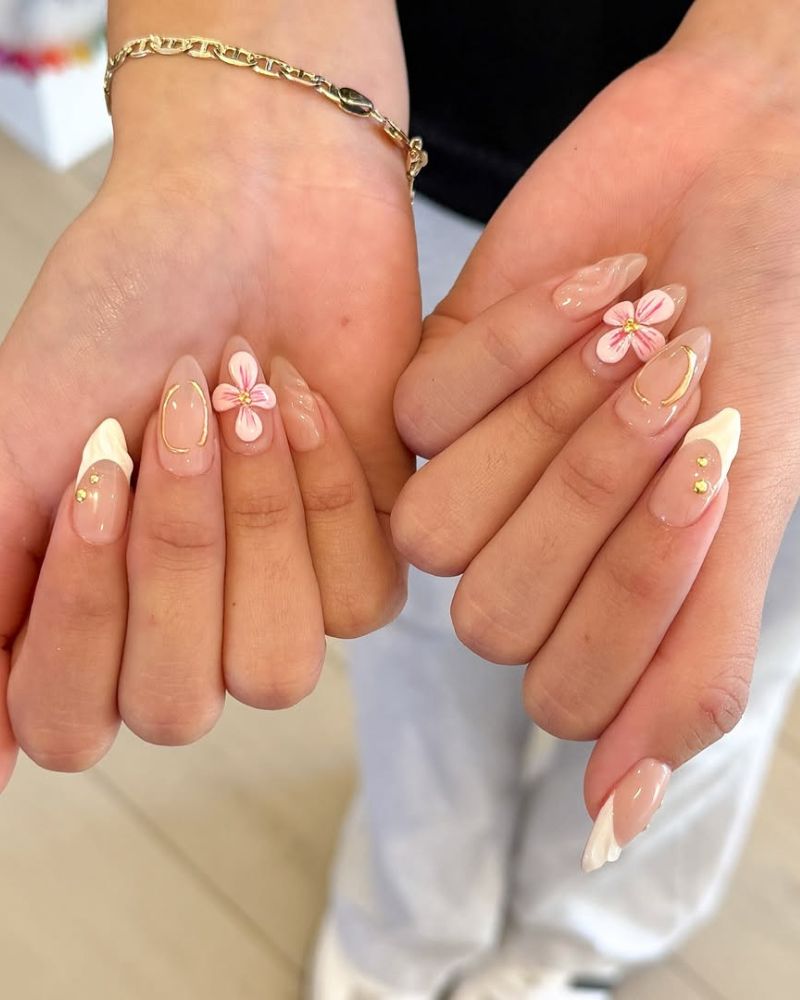 ongles d'été élégants, art d'ongle 3D