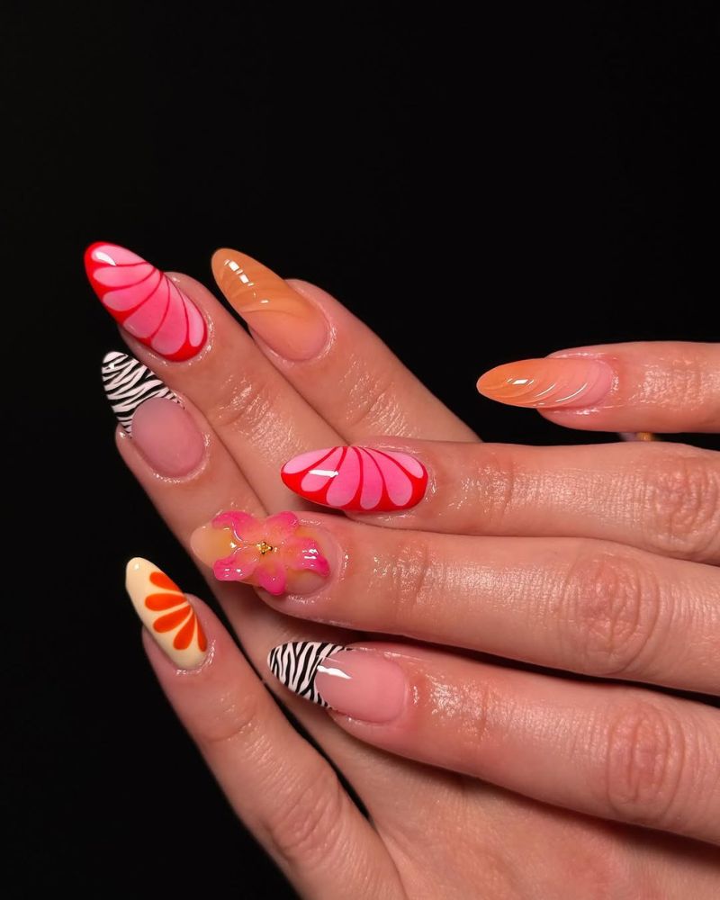 ongles d'été, art d'ongle mignon pour l'été
