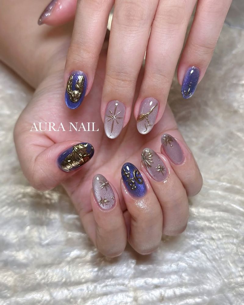 ongles Harry Potter, ongles violets