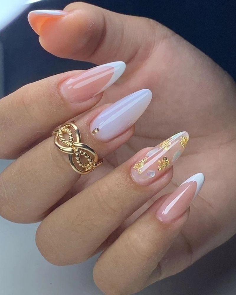 dessins d'ongles à bouts blancs, french manucure blanche