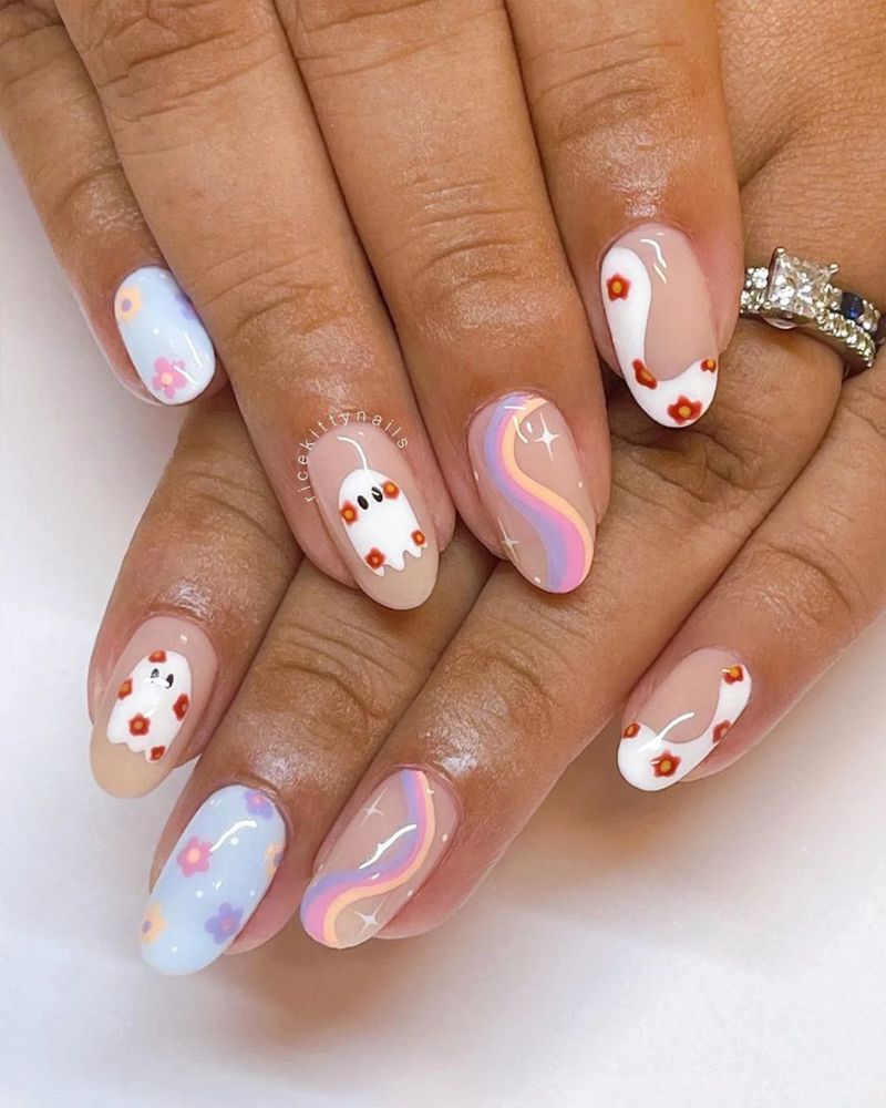 nail art halloween mignon