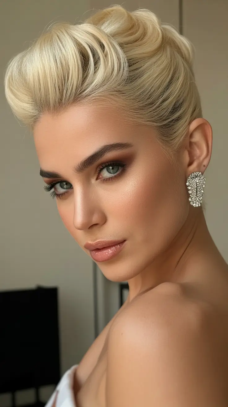 Meilleures coiffures mariage 2026 Chignon Sculpté avec Volume Moderne