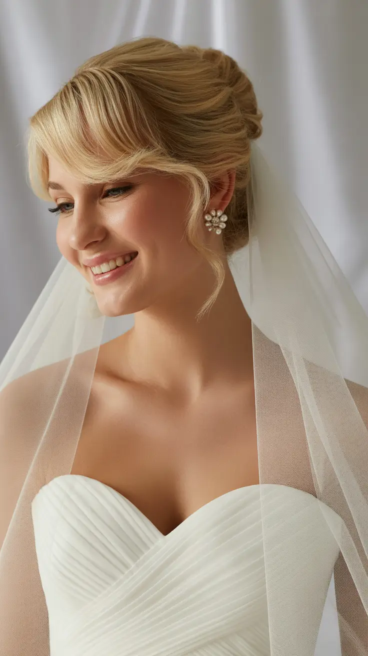 Meilleures coiffures mariage 2026 Chignon Nuptial avec Voile
