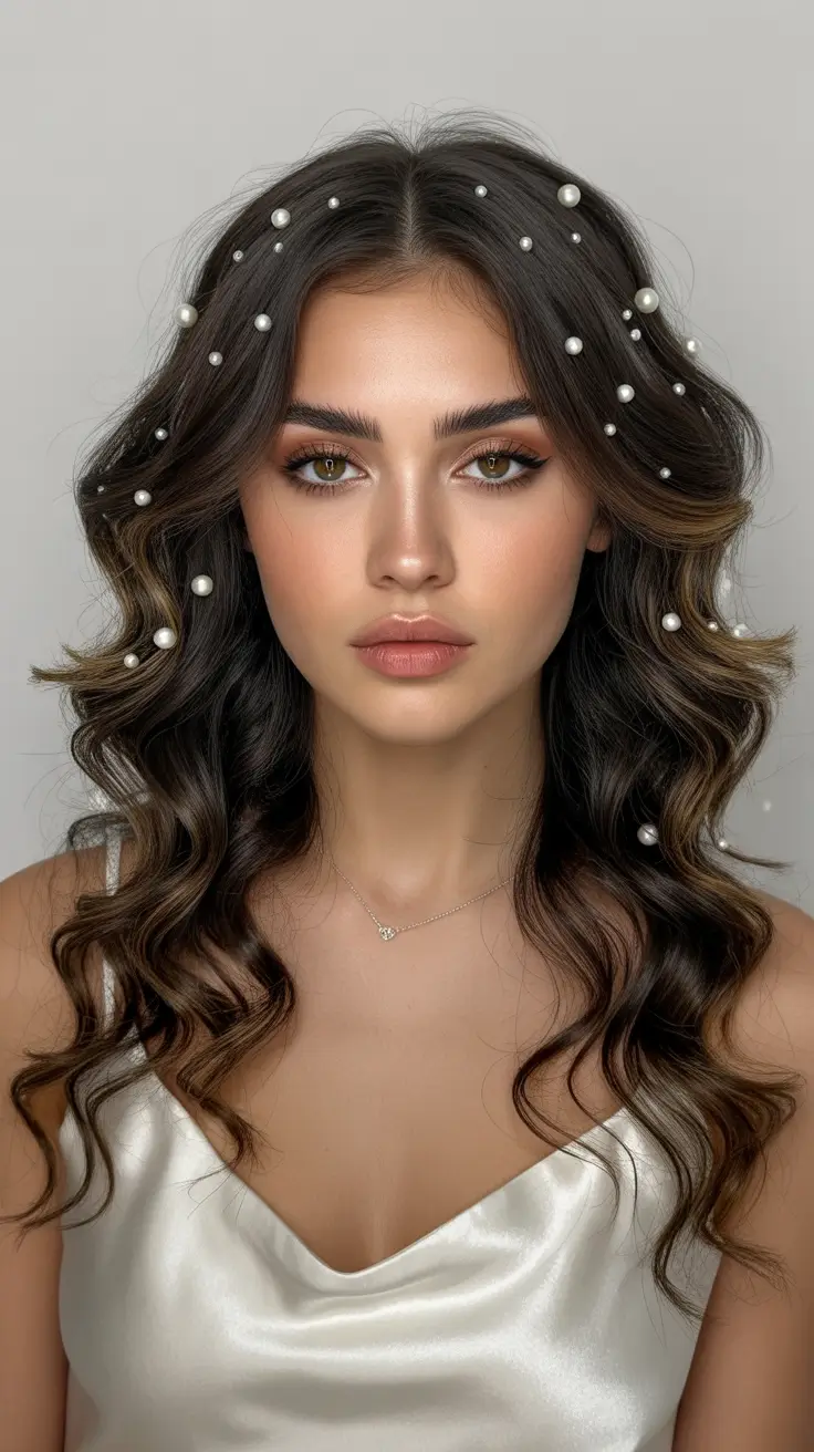 Meilleures coiffures mariage 2026 Ondulations Romantiques Bouclées pour Cheveux Mi-longs