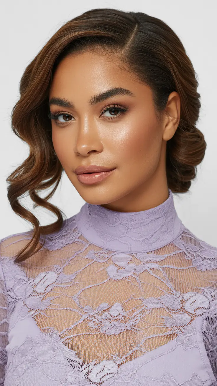 Coiffures de fête de Noël 2025 Chignon de côté parfait