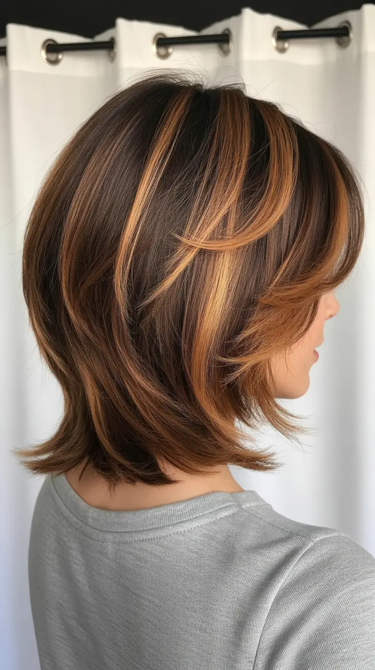 Inspiration coiffure 2026 Coupe mi-longue dorée en couches