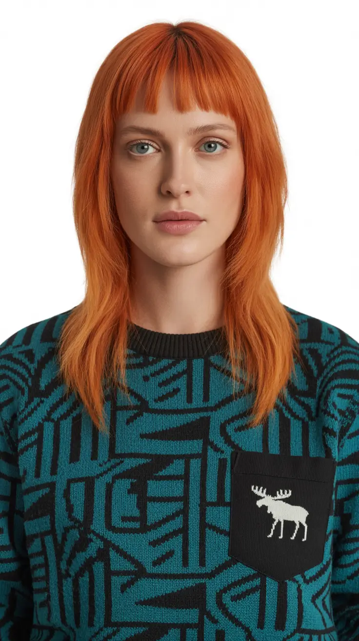 Inspiration coiffure 2026 Shag flamboyant avec frange légère