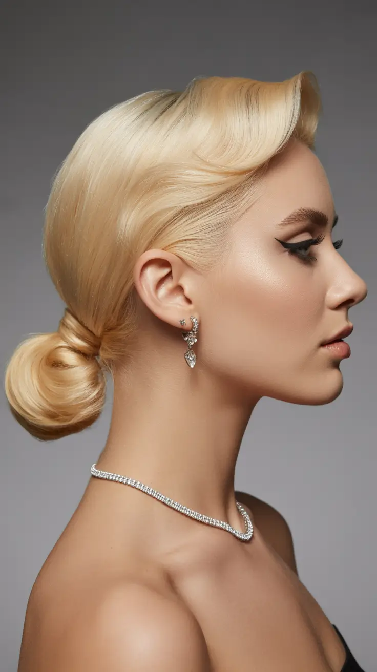 Nouvelles idées coiffure 2026 Nœud blond Old Hollywood