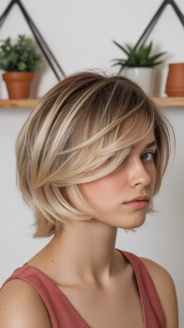 Nouvelles idées coiffure 2026 Bob dégradé blond doux
