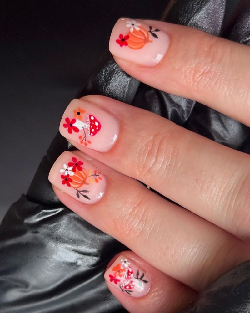 nail art d’automne facile