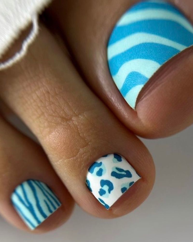 designs d’ongles d’orteils estivaux